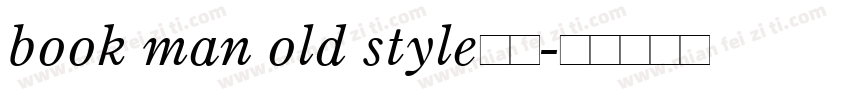 book man old style字形字体转换